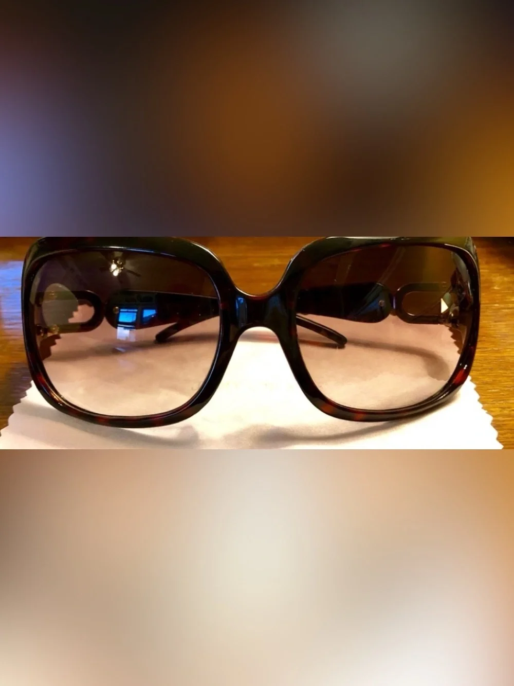 JIMMY CHOO SUNGLASSES, CASE & LOGO CLOTH